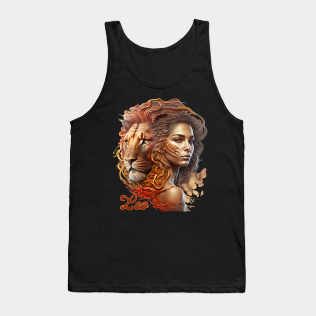 Leo Zodiac Sign Woman Tank Top by SassyElevate2